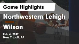 Northwestern Lehigh  vs Wilson  Game Highlights - Feb 4, 2017