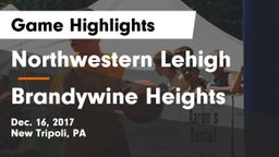 Northwestern Lehigh  vs Brandywine Heights Game Highlights - Dec. 16, 2017