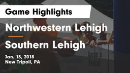 Northwestern Lehigh  vs Southern Lehigh  Game Highlights - Jan. 13, 2018