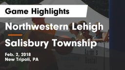 Northwestern Lehigh  vs Salisbury Township  Game Highlights - Feb. 2, 2018