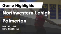 Northwestern Lehigh  vs Palmerton  Game Highlights - Dec. 13, 2018