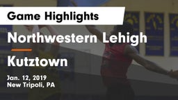 Northwestern Lehigh  vs Kutztown  Game Highlights - Jan. 12, 2019