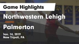 Northwestern Lehigh  vs Palmerton  Game Highlights - Jan. 14, 2019