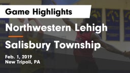 Northwestern Lehigh  vs Salisbury Township  Game Highlights - Feb. 1, 2019