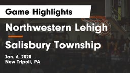Northwestern Lehigh  vs Salisbury Township  Game Highlights - Jan. 6, 2020