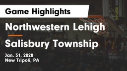 Northwestern Lehigh  vs Salisbury Township  Game Highlights - Jan. 31, 2020