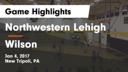 Northwestern Lehigh  vs Wilson  Game Highlights - Jan 4, 2017