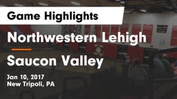 Northwestern Lehigh  vs Saucon Valley  Game Highlights - Jan 10, 2017