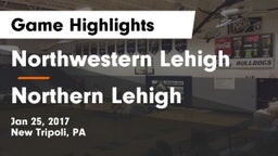 Northwestern Lehigh  vs Northern Lehigh Game Highlights - Jan 25, 2017