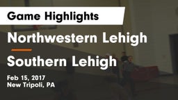 Northwestern Lehigh  vs Southern Lehigh Game Highlights - Feb 15, 2017