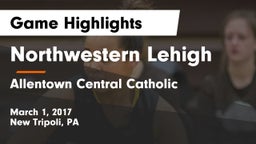 Northwestern Lehigh  vs Allentown Central Catholic  Game Highlights - March 1, 2017
