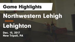 Northwestern Lehigh  vs Lehighton Game Highlights - Dec. 15, 2017