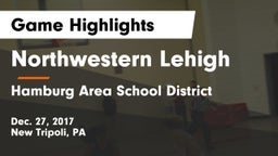 Northwestern Lehigh  vs Hamburg Area School District Game Highlights - Dec. 27, 2017
