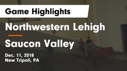 Northwestern Lehigh  vs Saucon Valley  Game Highlights - Dec. 11, 2018