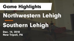 Northwestern Lehigh  vs Southern Lehigh  Game Highlights - Dec. 14, 2018