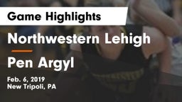 Northwestern Lehigh  vs Pen Argyl  Game Highlights - Feb. 6, 2019