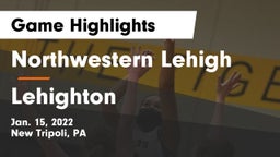 Northwestern Lehigh  vs Lehighton  Game Highlights - Jan. 15, 2022