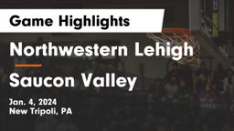 Northwestern Lehigh  vs Saucon Valley  Game Highlights - Jan. 4, 2024