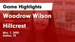 Woodrow Wilson  vs Hillcrest  Game Highlights - Nov. 7, 2020