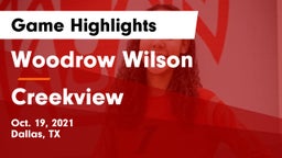 Woodrow Wilson  vs Creekview  Game Highlights - Oct. 19, 2021