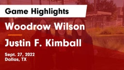 Woodrow Wilson  vs Justin F. Kimball  Game Highlights - Sept. 27, 2022