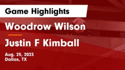 Woodrow Wilson  vs Justin F Kimball Game Highlights - Aug. 25, 2023