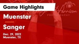Muenster  vs Sanger  Game Highlights - Dec. 29, 2022