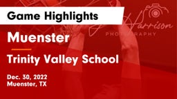 Muenster  vs Trinity Valley School Game Highlights - Dec. 30, 2022