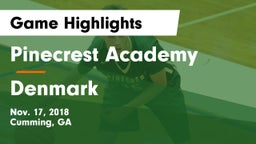 Pinecrest Academy  vs Denmark Game Highlights - Nov. 17, 2018
