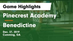 Pinecrest Academy  vs Benedictine  Game Highlights - Dec. 27, 2019