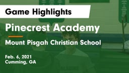 Pinecrest Academy  vs Mount Pisgah Christian School Game Highlights - Feb. 6, 2021