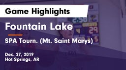 Fountain Lake  vs SPA Tourn. (Mt. Saint Marys) Game Highlights - Dec. 27, 2019