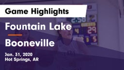 Fountain Lake  vs Booneville  Game Highlights - Jan. 31, 2020