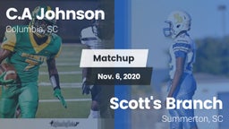 Matchup: C.A Johnson High vs. Scott's Branch  2020