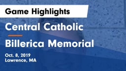 Central Catholic  vs Billerica Memorial  Game Highlights - Oct. 8, 2019