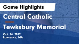 Central Catholic  vs Tewksbury Memorial Game Highlights - Oct. 24, 2019