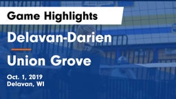 Delavan-Darien  vs Union Grove  Game Highlights - Oct. 1, 2019