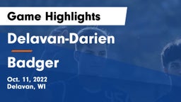 Delavan-Darien  vs Badger  Game Highlights - Oct. 11, 2022