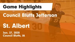 Council Bluffs Jefferson  vs St. Albert  Game Highlights - Jan. 27, 2020