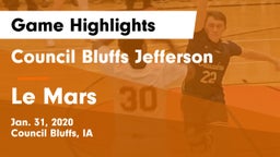 Council Bluffs Jefferson  vs Le Mars  Game Highlights - Jan. 31, 2020