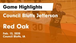 Council Bluffs Jefferson  vs Red Oak  Game Highlights - Feb. 13, 2020