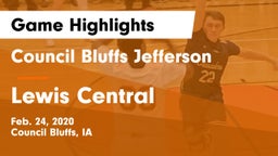 Council Bluffs Jefferson  vs Lewis Central  Game Highlights - Feb. 24, 2020