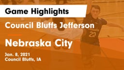 Council Bluffs Jefferson  vs Nebraska City  Game Highlights - Jan. 8, 2021