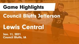 Council Bluffs Jefferson  vs Lewis Central  Game Highlights - Jan. 11, 2021