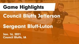 Council Bluffs Jefferson  vs Sergeant Bluff-Luton  Game Highlights - Jan. 16, 2021