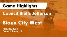 Council Bluffs Jefferson  vs Sioux City West   Game Highlights - Feb. 22, 2021