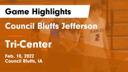 Council Bluffs Jefferson  vs Tri-Center  Game Highlights - Feb. 10, 2022