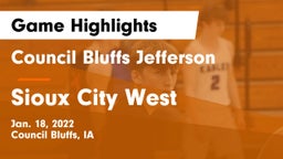 Council Bluffs Jefferson  vs Sioux City West   Game Highlights - Jan. 18, 2022