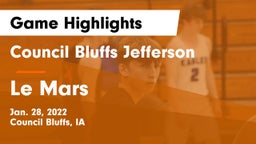 Council Bluffs Jefferson  vs Le Mars  Game Highlights - Jan. 28, 2022