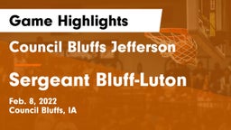 Council Bluffs Jefferson  vs Sergeant Bluff-Luton Game Highlights - Feb. 8, 2022